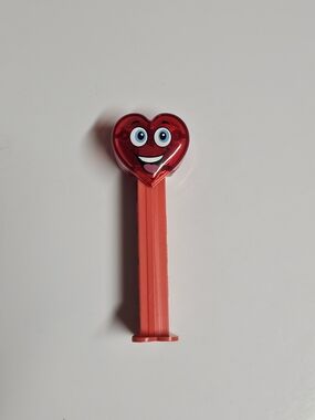Silly Happy Heart PEZ Dispenser - Translucent Crystal Red Valentine